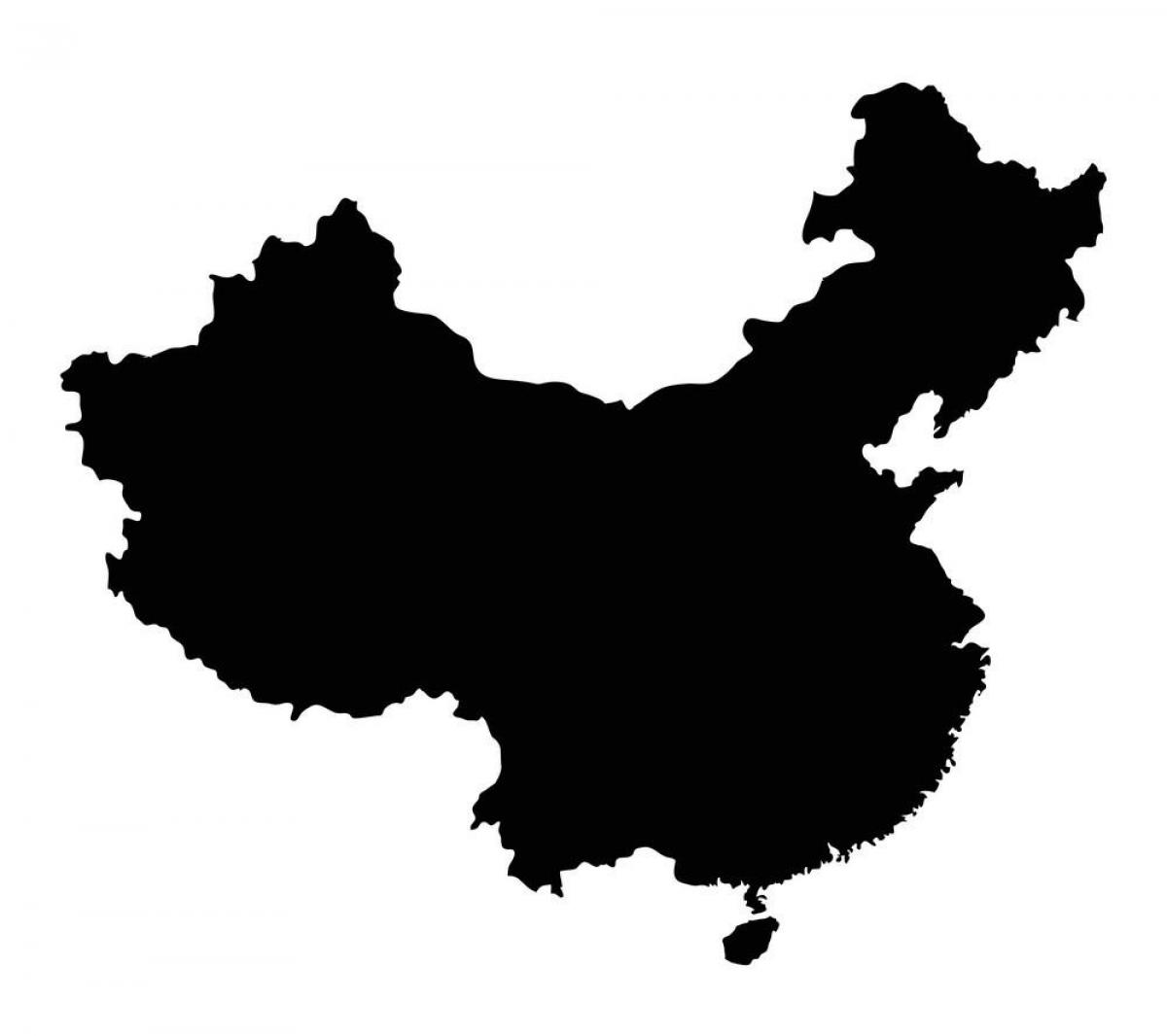 Mapa de los contornos de China