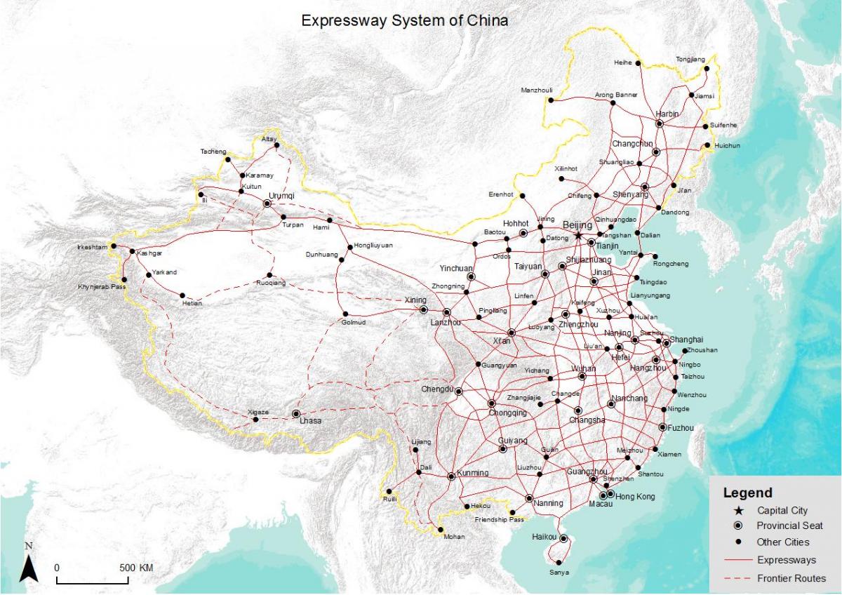Mapa de conducción de China