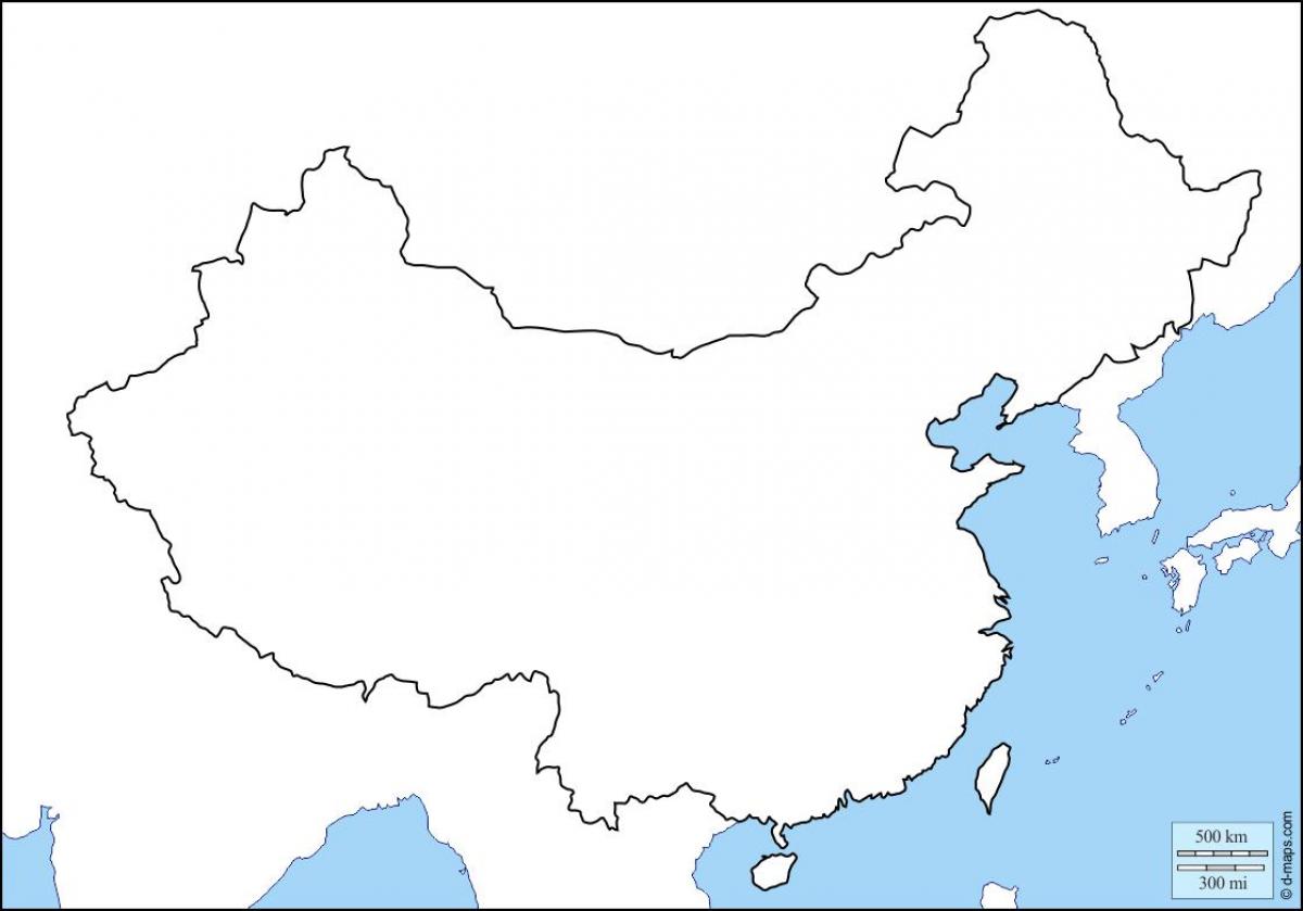 Mapa de China vacío