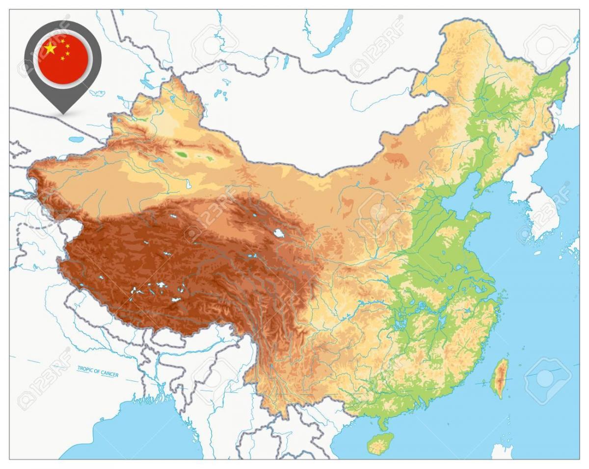 Mapa del relieve de China